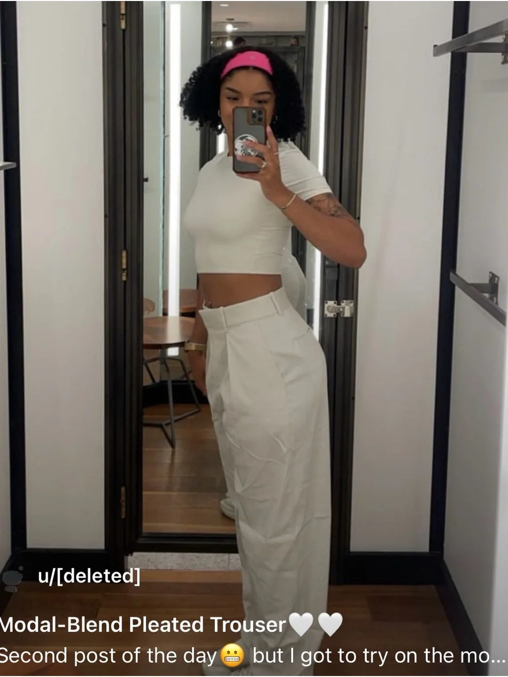 lululemon off white women’s wide leg trousers